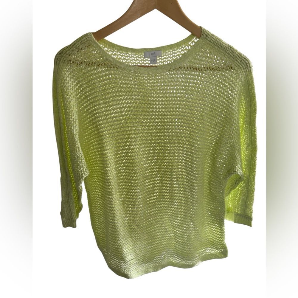 J. Jill Women’s Line Green Mesh Ribbed Sweater Knit Sweater, size XS